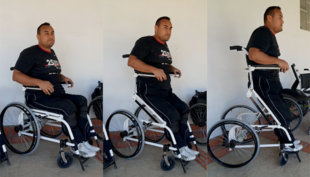 Aldo Chavarría sufrió un accidente en 2009 y desde entonces usa silla de ruedas. 