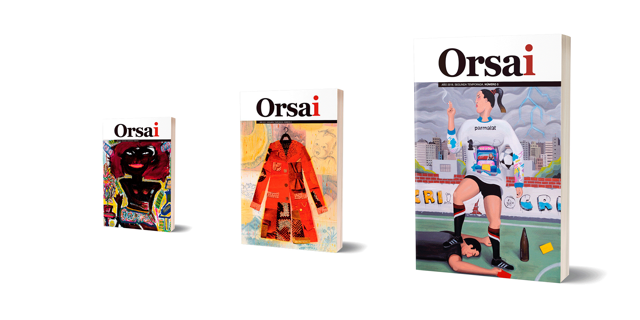 Portadas de la revista Orsai, publicación que exploró con éxito nuevas formas de financiamiento.